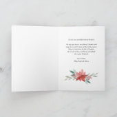 Gebladerte & Bloemen Twee van de Vakantie van de Feestdagen Kaart (Binnen)