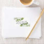 gebladerte groen blad adres label partij/bruiloft (Insitu)