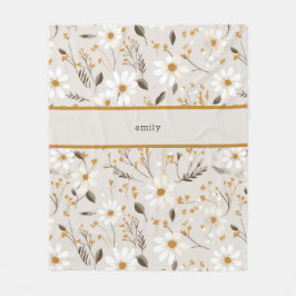 gebladerte met neutrale Herfst Fleece Deken