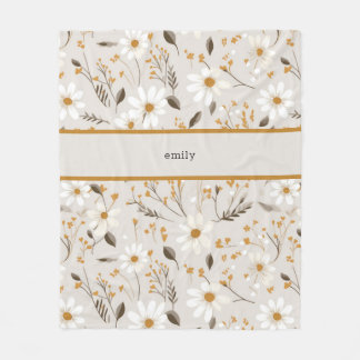 gebladerte met neutrale Herfst Fleece Deken