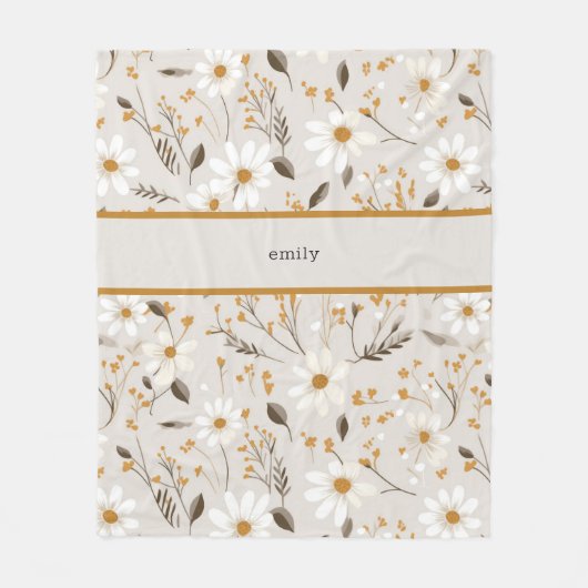 gebladerte met neutrale Herfst Fleece Deken (Voorkant)