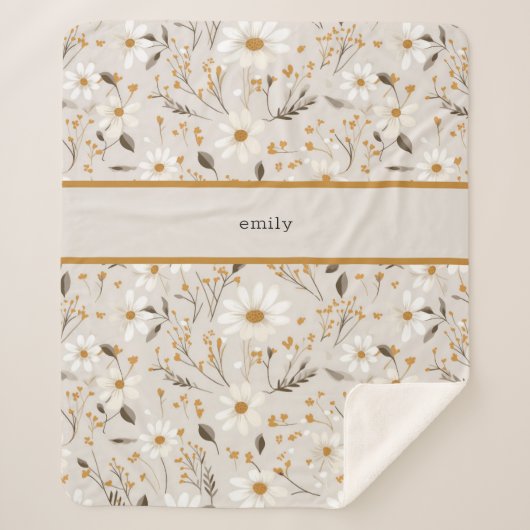 gebladerte met neutrale Herfst Sherpa Deken (Voorkant)