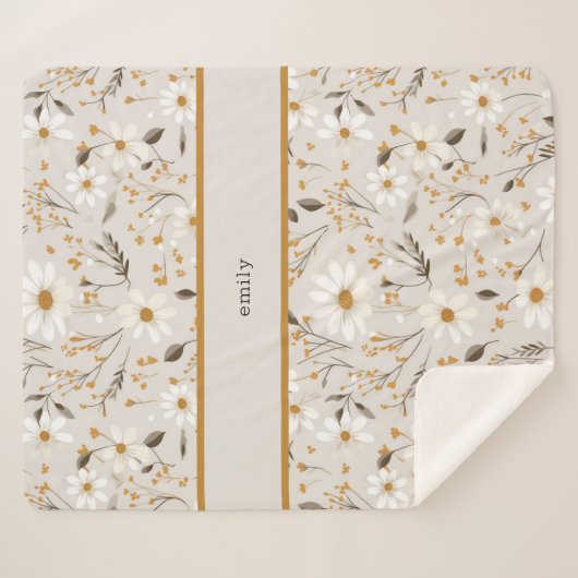 gebladerte met neutrale Herfst Sherpa Deken (Voorkant (horizontaal))