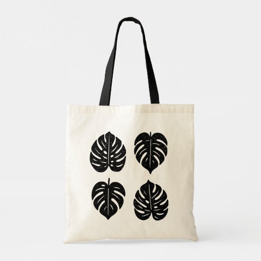 gebladerte Monstera-Canvas tas (Achterkant)