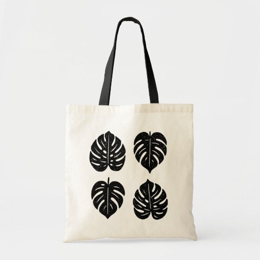 gebladerte Monstera-Canvas tas (Voorkant)