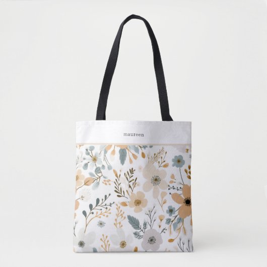 gebladerte van de Boho-Herfst Tote Bag (Voorkant)