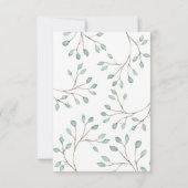 gebladerte waterverf decor bevestiging kaart (Achterkant)