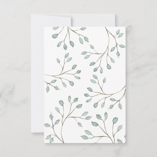 gebladerte waterverf decor bevestiging kaart (Achterkant)