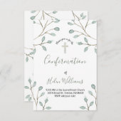 gebladerte waterverf decor bevestiging kaart (Voorkant / Achterkant)