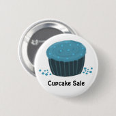 Geblauwd Blauw Cupcake - Cupcake Aanbieding Ronde Button 5,7 Cm (Voorkant /achterkant)
