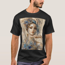 Geblazen Glas Vrouw – Luxe 3D Micro Mozaïek Vertic T-shirt