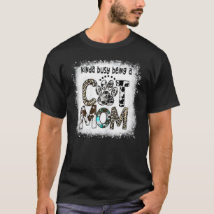 Gebleekt Erg Bezighouden Met Een Kattenmoeder Luip T-shirt