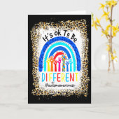 Gebleekt Het Is Ok Om Anders Te Zijn Autisme Bewus Kaart (Gele Bloem)