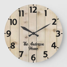 gebleekt hout effect grote klok