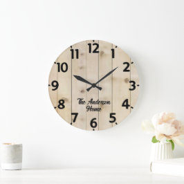 Gebleekt Hout Effect Grote Klok