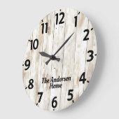 gebleekt-houteffect grote klok (Hoek)