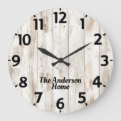 gebleekt-houteffect grote klok (Voorkant)