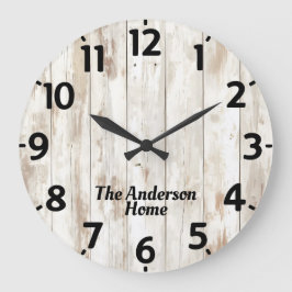 gebleekt-houteffect grote klok