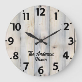 gebleekt-houteffect grote klok