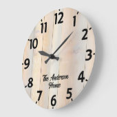 gebleekt-houteffect grote klok (Hoek)