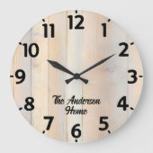 gebleekt-houteffect grote klok (Voorkant)