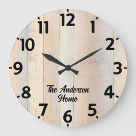 gebleekt-houteffect grote klok