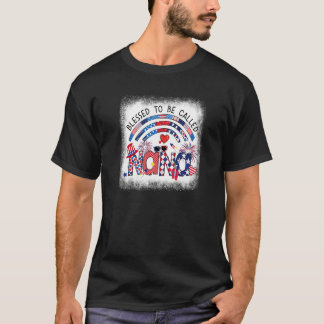 Gebleekt om te worden genoemd Nana Patriotic 4th O T-shirt