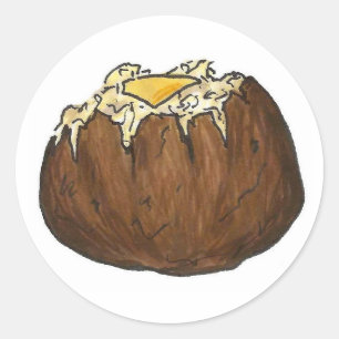 Gebleekte aardappelen voor suikerbieten, hete aard ronde sticker