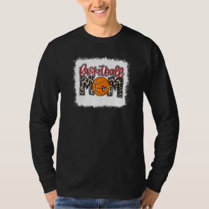 Gebleekte Basketbal Moeder Leopard Bal Moeders T-shirt