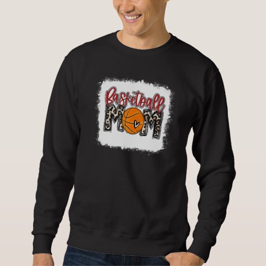 Gebleekte Basketbal Moeder Leopard Bal Moeders Trui (Voorkant)