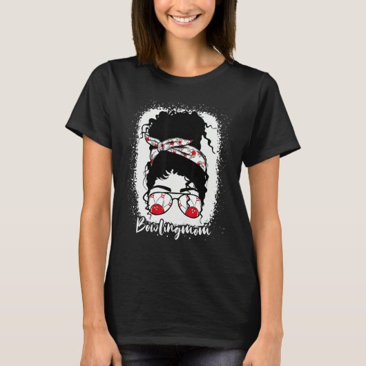 Gebleekte Bowling Moeder Leven Met Luipaard Rommel T-shirt (Voorkant)