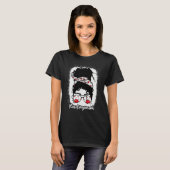 Gebleekte Bowling Moeder Leven Met Luipaard Rommel T-shirt (Voorkant volledig)
