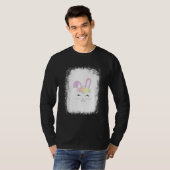 Gebleekte bunny Face Leopard Glasses Headband Happ T-shirt (Voorkant volledig)