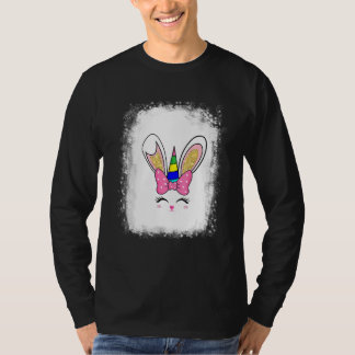 Gebleekte bunny Face Leopard Glasses Headband Happ T-shirt