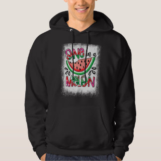 Gebleekte een in een meloen watermeloen zomer frui hoodie