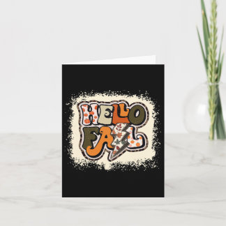 Gebleekte Hello Herfst Autumn Vibes Retro Groovy  Kaart