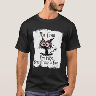 Gebleekte honkbalmoeder rommelige kat Softball Moe T-shirt