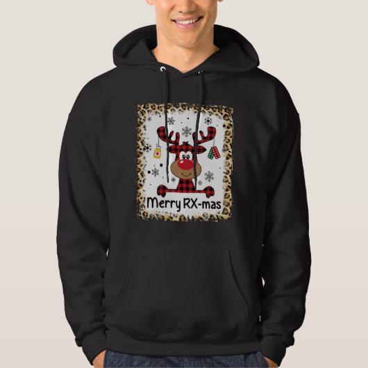 Gebleekte kerstapotheek met vermagerde vermakerij  hoodie (Voorkant)