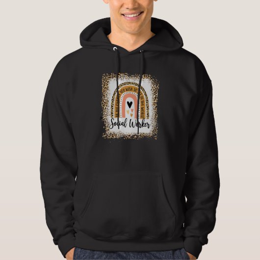 Gebleekte maatschappelijk werker Leopard Rainbow W Hoodie (Voorkant)