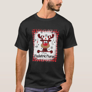 gebleekte paediatrische verpleegster met rendierKe T-shirt