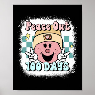Gebleekte Peace Out 100 dagen school glimlach gezi Poster