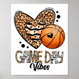Gebleekte Sketel Game Day Vibes Sketll Mom Game Da Poster
