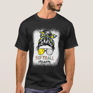 Gebleekte Softbal Moeder Leven Luipaard Rommelige T-shirt