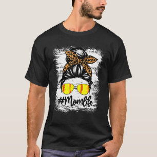 Gebleekte Softbal Moeder Leven Luipaard Rommelige  T-shirt