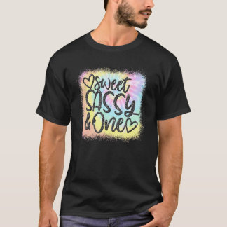 gebleekte sweet sassy en 1 meisje Stropdas dag na T-shirt