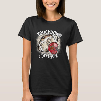 Gebleekte Touchdown Seizoen American Football Weds T-shirt
