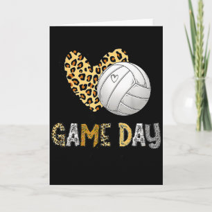 Gebleekte volleybal spel dag vibes volleybal moede kaart