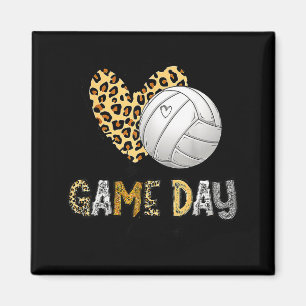 Gebleekte volleybal spel dag vibes volleybal moede magneet