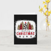 Gebleekte vrolijke kerstboom grappige luipaard rui kaart (Gele Bloem)