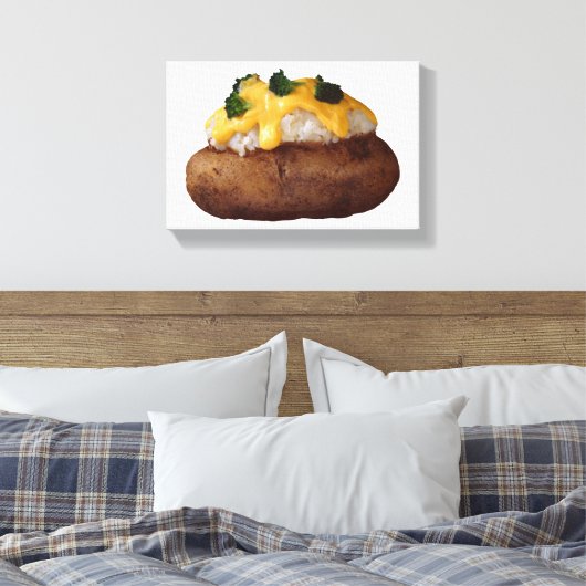 Gebleken aardappel canvas afdruk (Insitu (Slaapkamer))